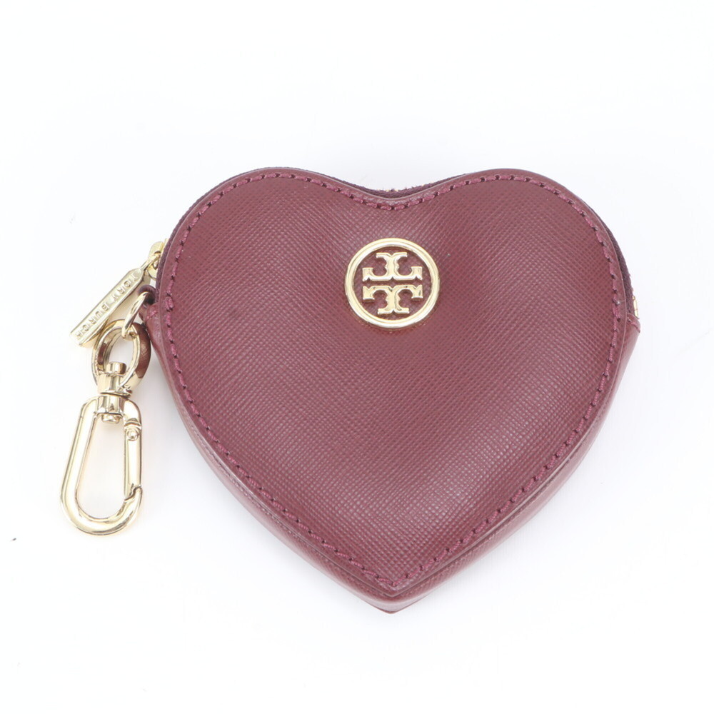 Tory Burch Heart Leather Wallet/Coin Purse, Compact Wallet with Gold Hardware...